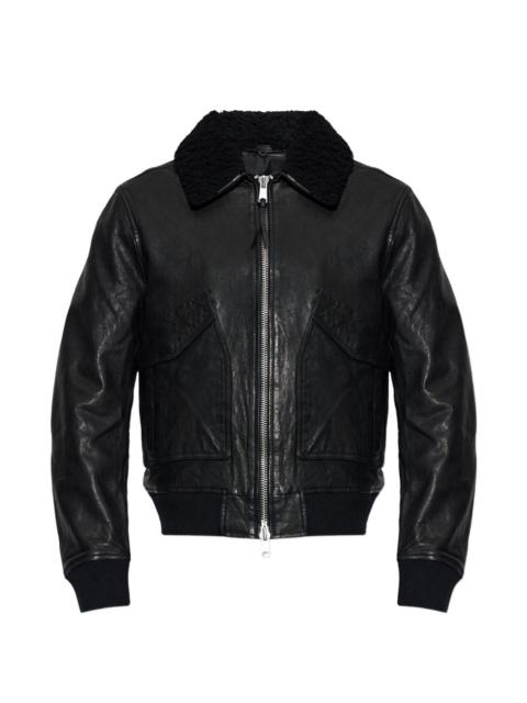 Vaucluse leather aviator jacket