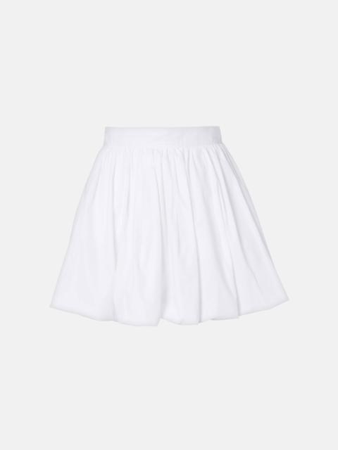 Cotton poplin miniskirt