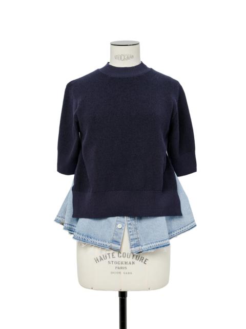 Denim x Knit Pullover