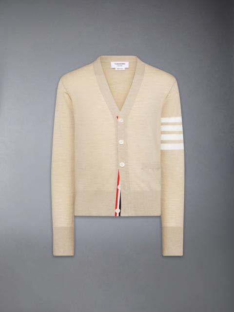 MERINO WOOL 4-BAR CLASSIC V-NECK CARDIGAN