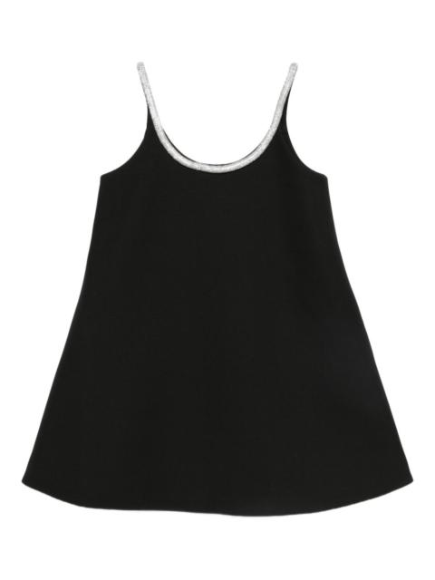 A-line appliqué mini dress