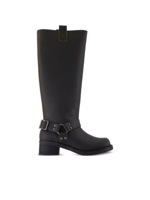 Sabrenta buckle-strap calfskin boots