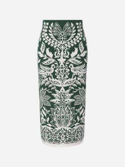 Miranda intarsia knitted midi skirt