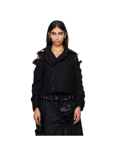 Black Milled Wool Jacket