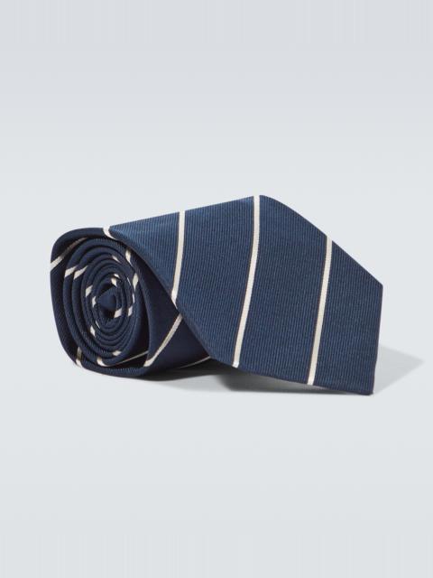 Striped silk tie