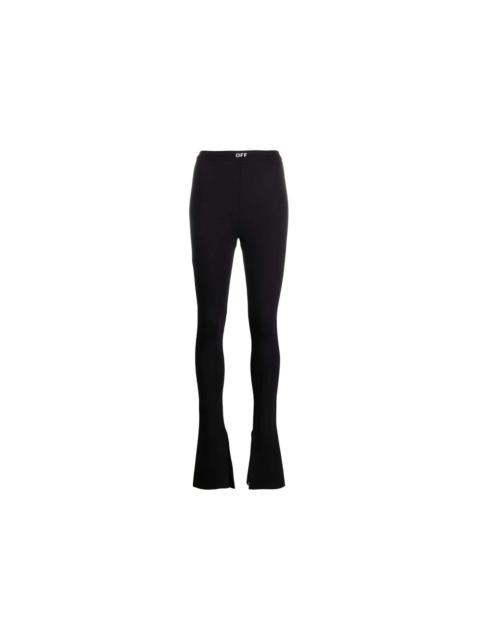 OFF-WHITE Flared High-Waist Leggings Black