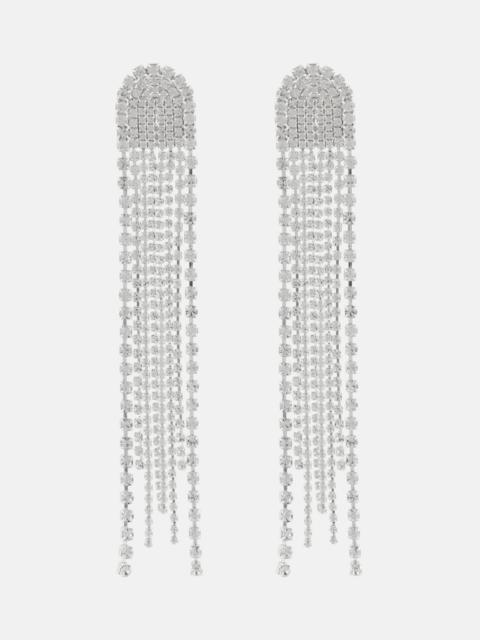 Crystal-embellished drop earrings