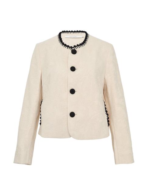 Contrast Trim Cropped Jacket