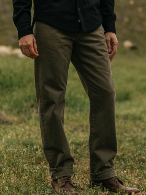The Barrel Classic Straight Natural Slub - Military Green 14oz Selvedge