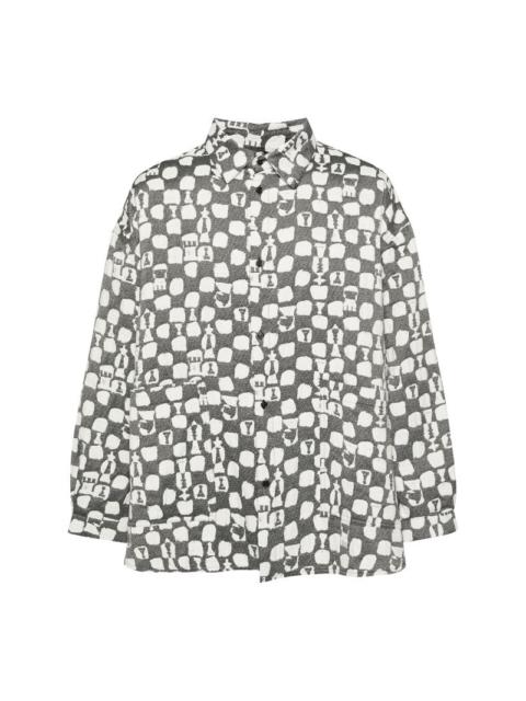 BIG SHIRT - BLACK WHITE CHESS