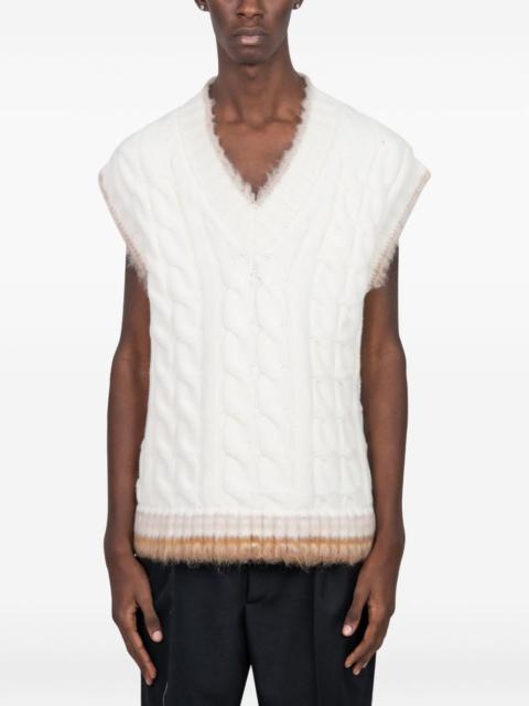 wool cable-knit sweater