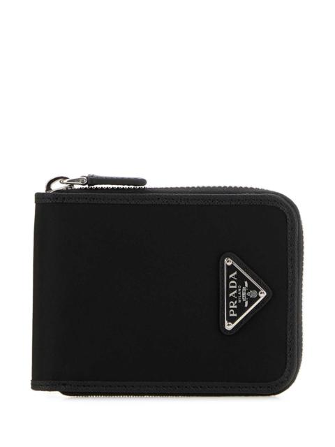 Black Fabric Wallet Nero Portafogli