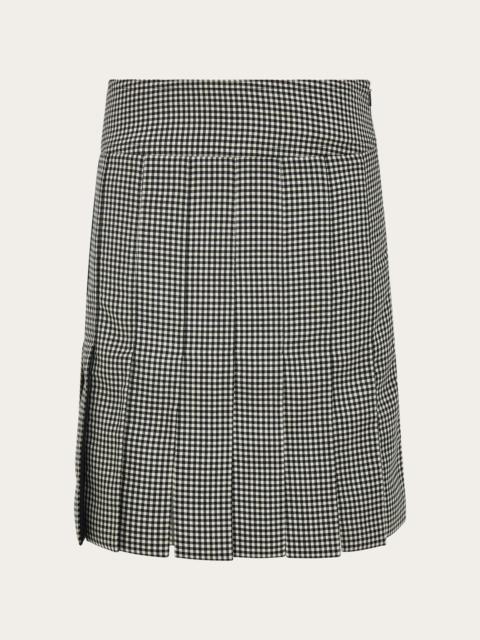 Pleated mini skirt