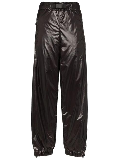 side-stripe nylon trousers