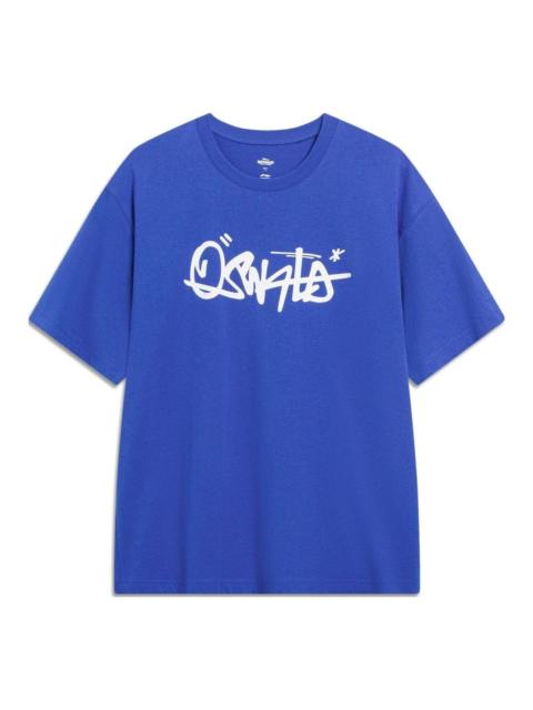 Li-Ning x Disney Oswald Graphic T-shirt 'Blue White' AHST313-3