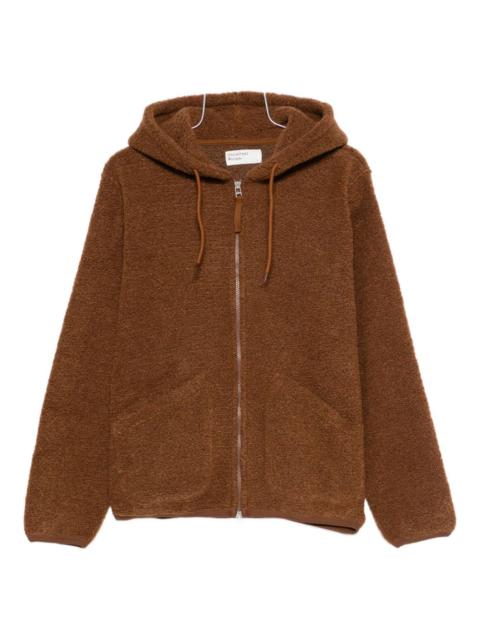 drop-shoulder zip-up hoodie