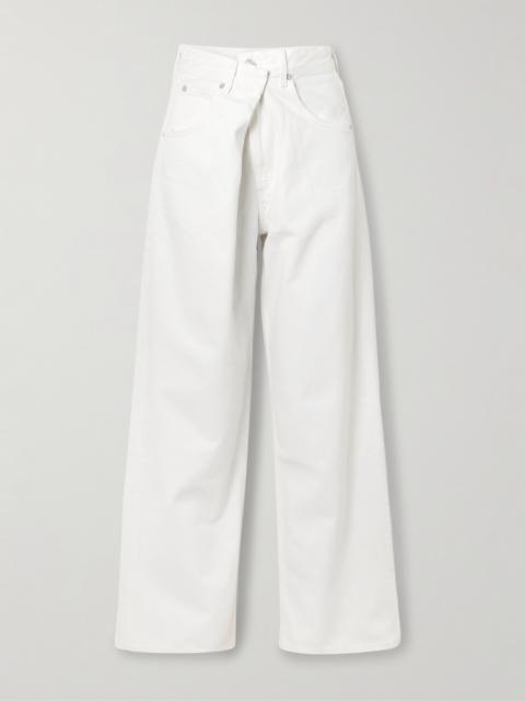 Vana Draped Low-rise Wide Jeans