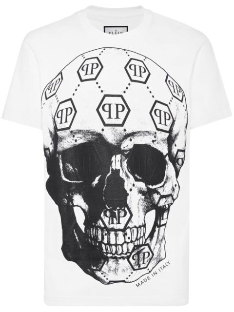 skull-print round-neck T-shirt
