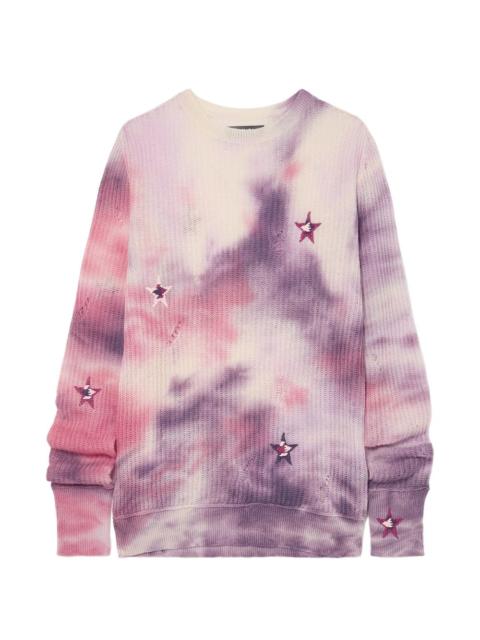 tie-dye stars sweater