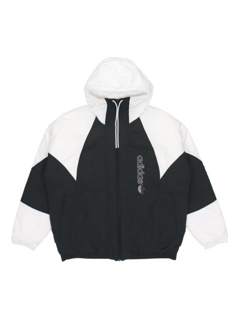 adidas originals Padded Adicolor Stay Warm Colorblock Sports Hooded Padded Jacket Black GE1301