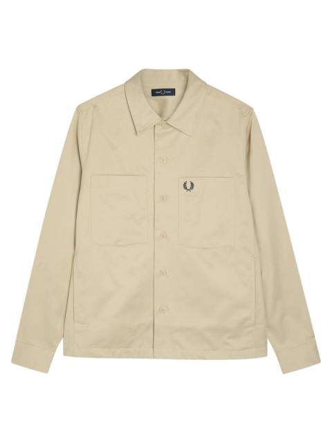 Fred Perry Logo-embroidered Cotton Overshirt