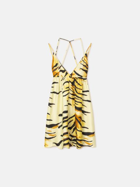 Printed Silk Twill Mini Dress