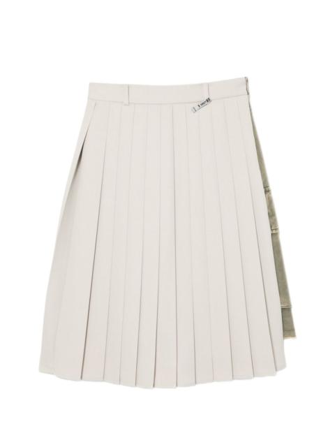 pleated midi skirt