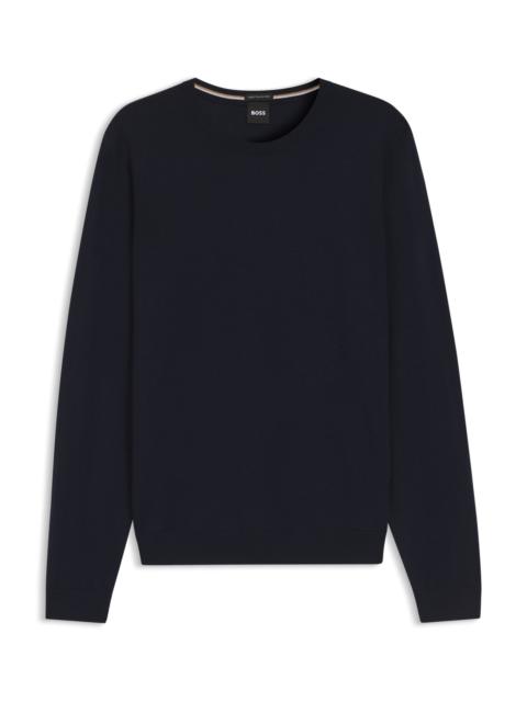 SLIM-FIT SWEATER IN MERINO WOOL WITH CREW NECKLINE