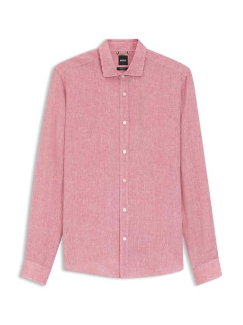 REGULAR-FIT SHIRT IN WASHED LINEN