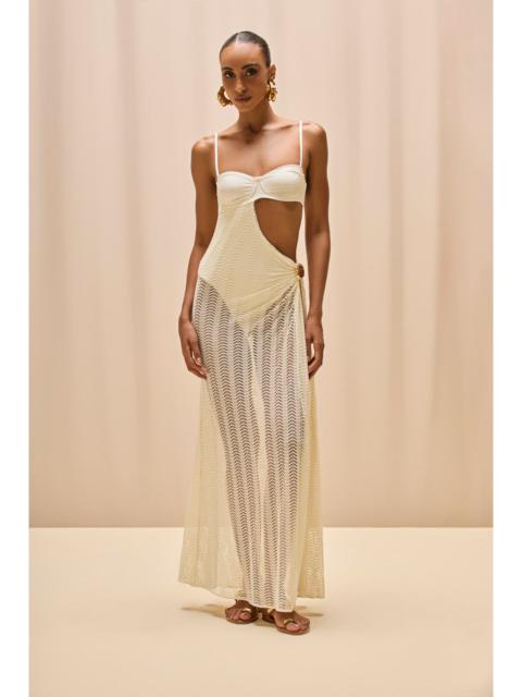 WAVE MESH CUT OUT BEACH DRESS
