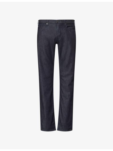 Slim-Fit Tapered-Leg Denim Jeans