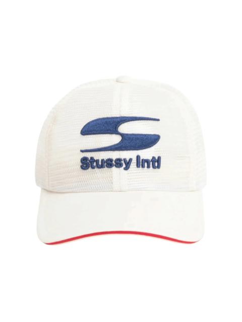 Stussy Mid-Depth Moto S Mesh Trucker Cap Bone