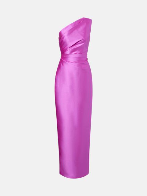 Kira draped satin gown
