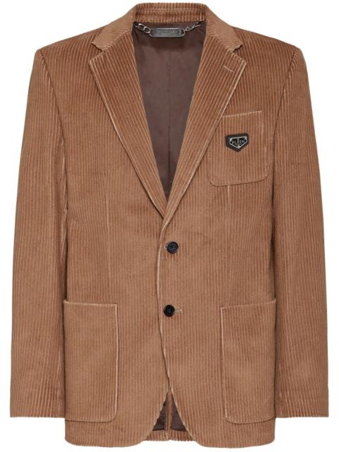single-breasted corduroy blazer