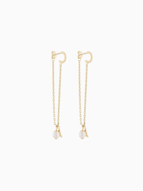 GOLD-TONE BRASS DROP EARRINGS