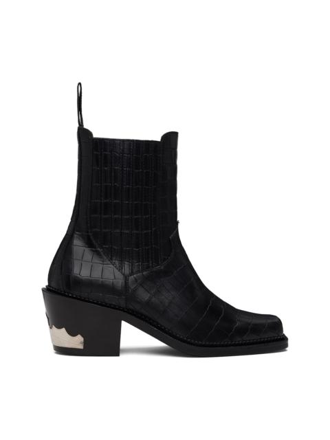 SSENSE Exclusive Black Croc AJ1255 Boots
