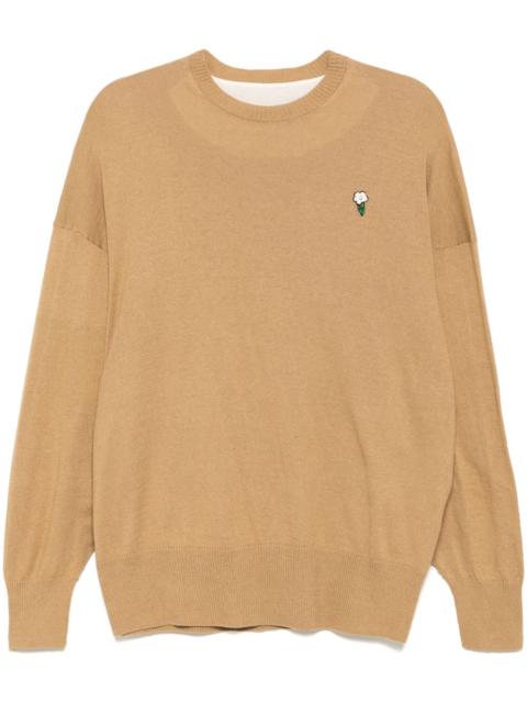 round next long sleeves tops