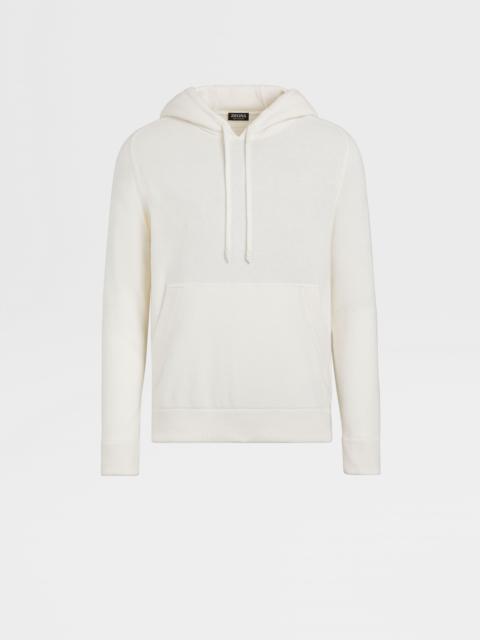WHITE OASI CASHMERE HOODIE
