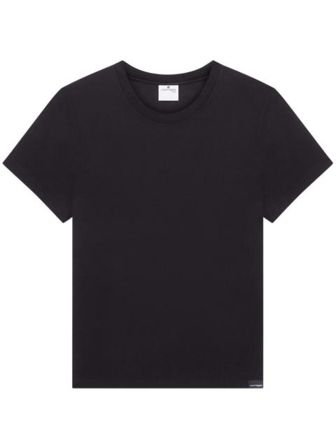 logo-embroidered cotton T-shirt