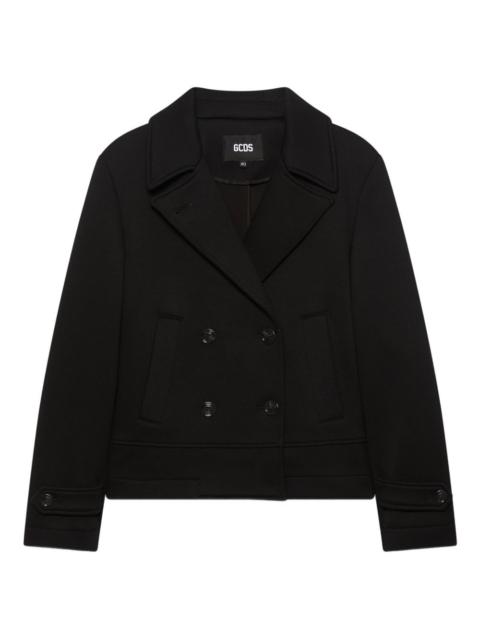 double-breasted welt-pocket jacket