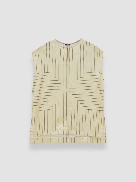 Louison Geometric Print Silk Top