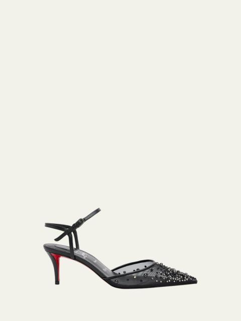 60mm Miss Z Riviera Strass Mesh Pumps