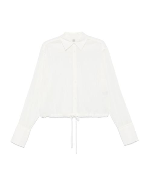 drawstring-hem shirt