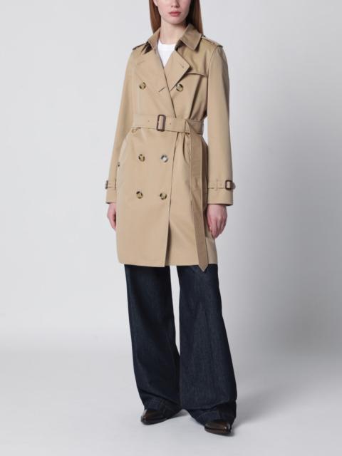 Beige double-breasted Kensington cotton trench coat