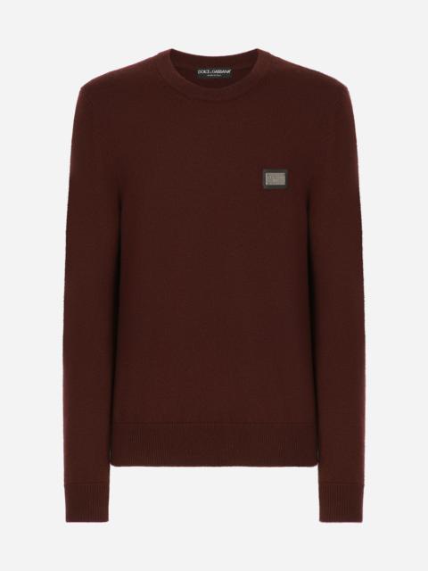 Wool and cashmere round-neck sweater