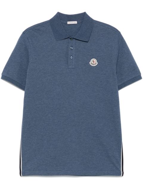 logo-patch polo shirt