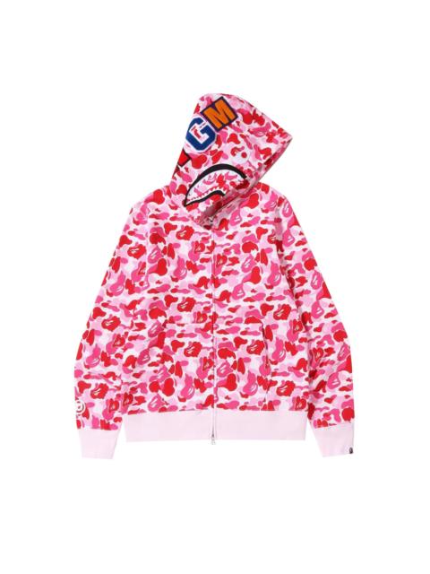 BAPE ABC Camo Shark Full Zip Hoodie 'Pink'