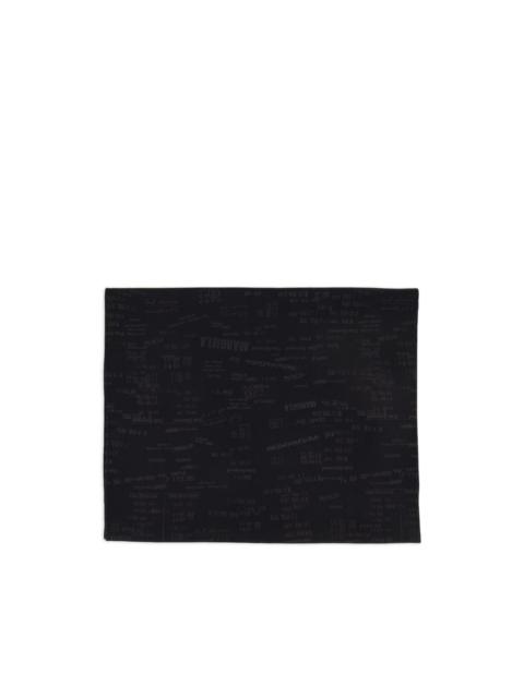 jacquard logo scarf