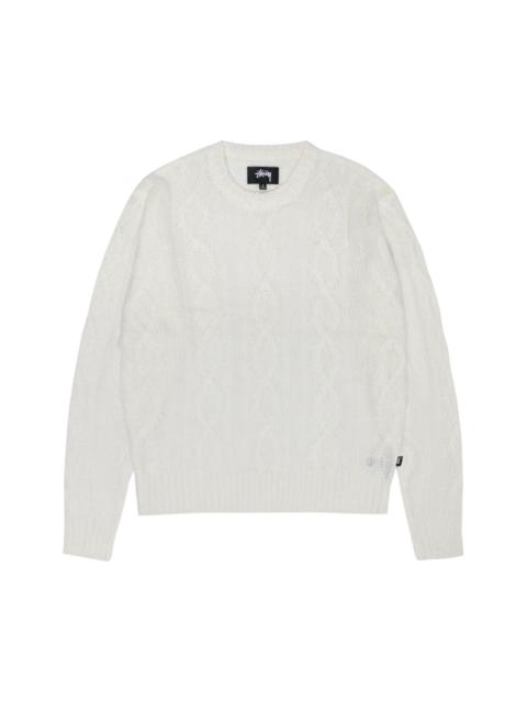 Stussy Cable Loose Knit Sweater 'Ivory'