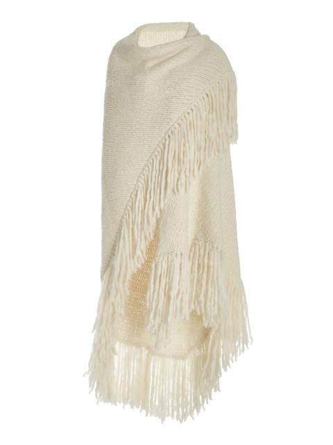 Lauren Wrap in Ivory Welfat Cashmere
